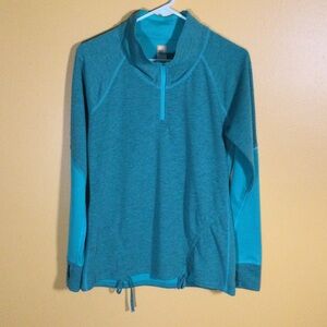 Lucy Wicking 1/4 Zip Active Pullover Green Medium